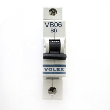 Volex VB06 Newer Style Black Clip B6 6A 6 Amp MCB Circuit Breaker Type B